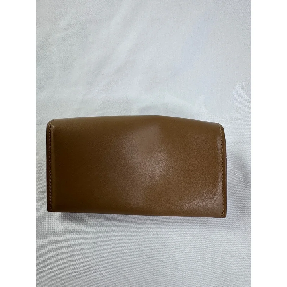 Burberry London England Tan Leather‎ Triangular Eyeglasses Sunglasses Case